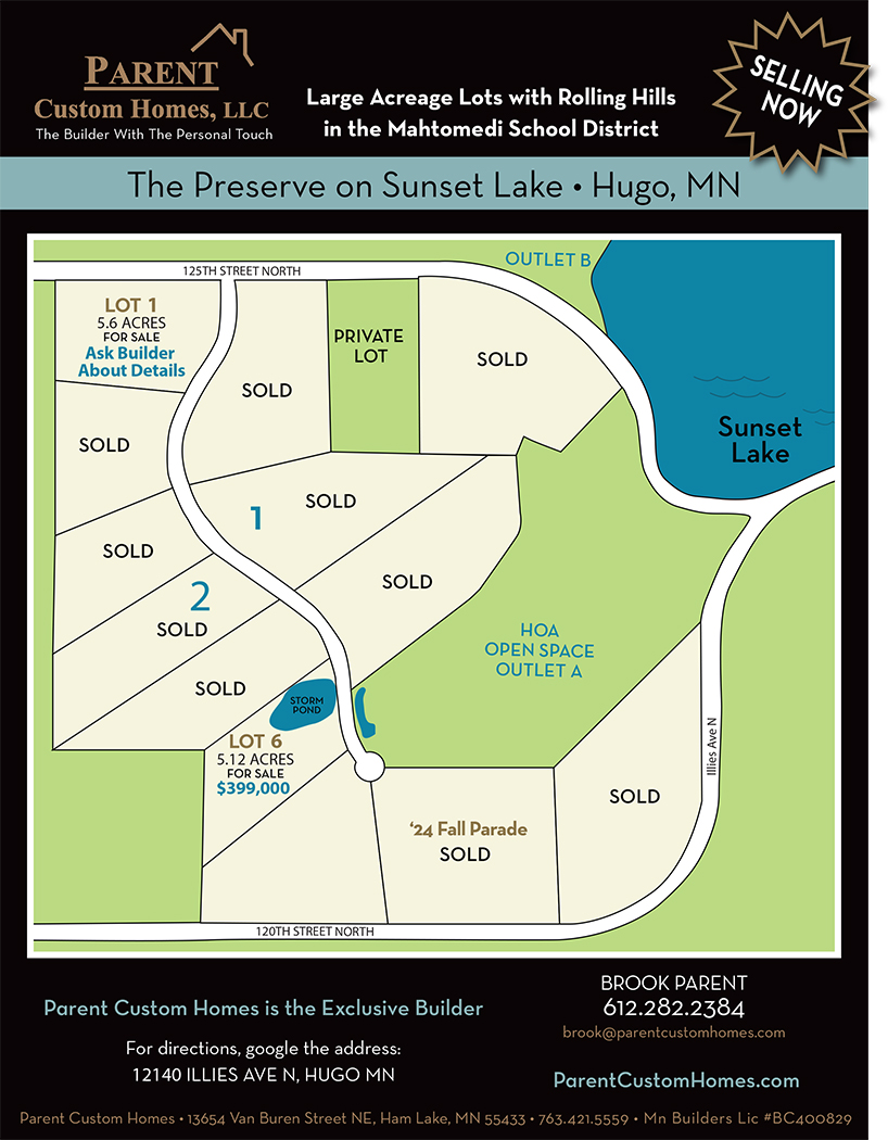 sunset lake map